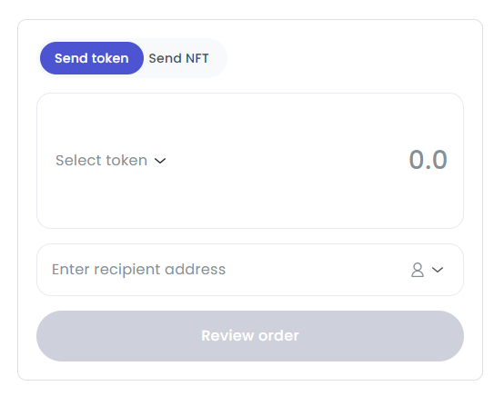 Send Tokens and NFTs