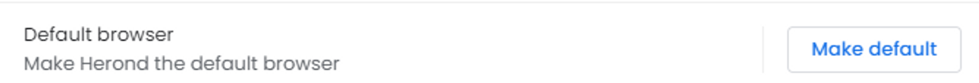 Set Herond as default browser