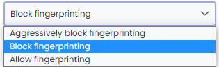 Block fingerprinting